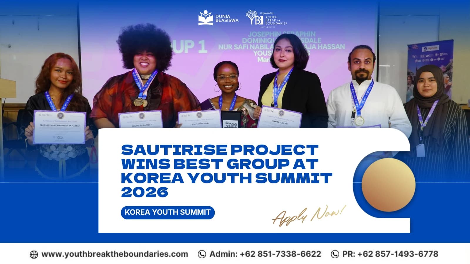 SAUTIRISE Project Wins Best Group at Korea Youth Summit 2026