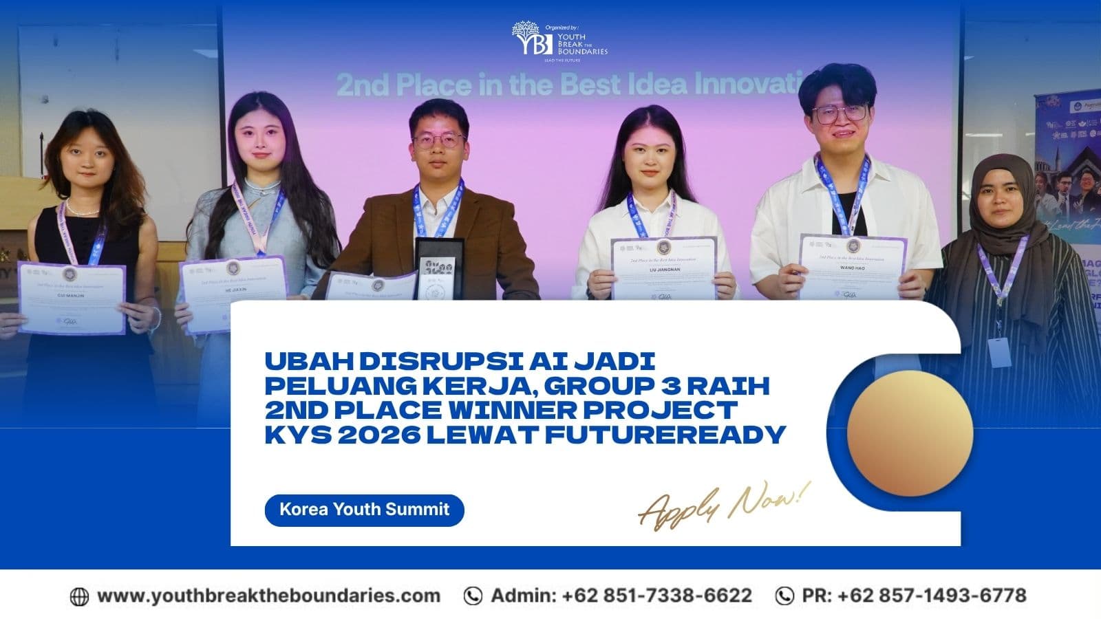 Ubah Disrupsi AI Jadi Peluang Kerja, Group 3 Raih 2nd Place Winner Project KYS 2026 lewat FutureReady